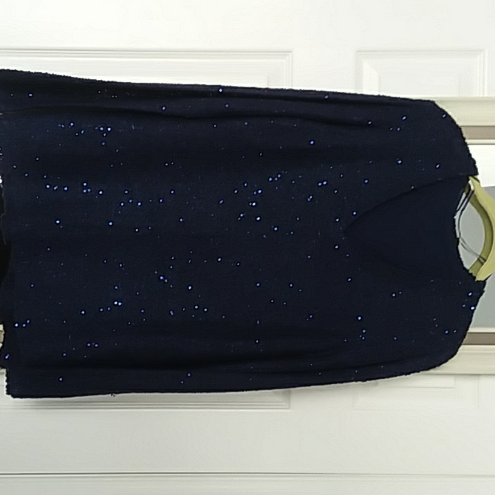 Navy sequin top